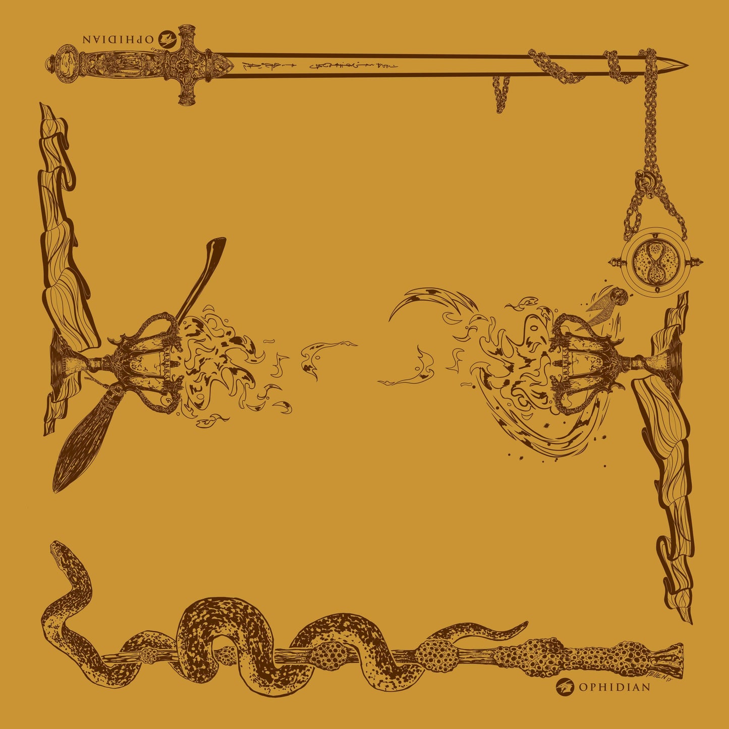 Wizardry 2 Player Cloth Playmat Tan/Brown