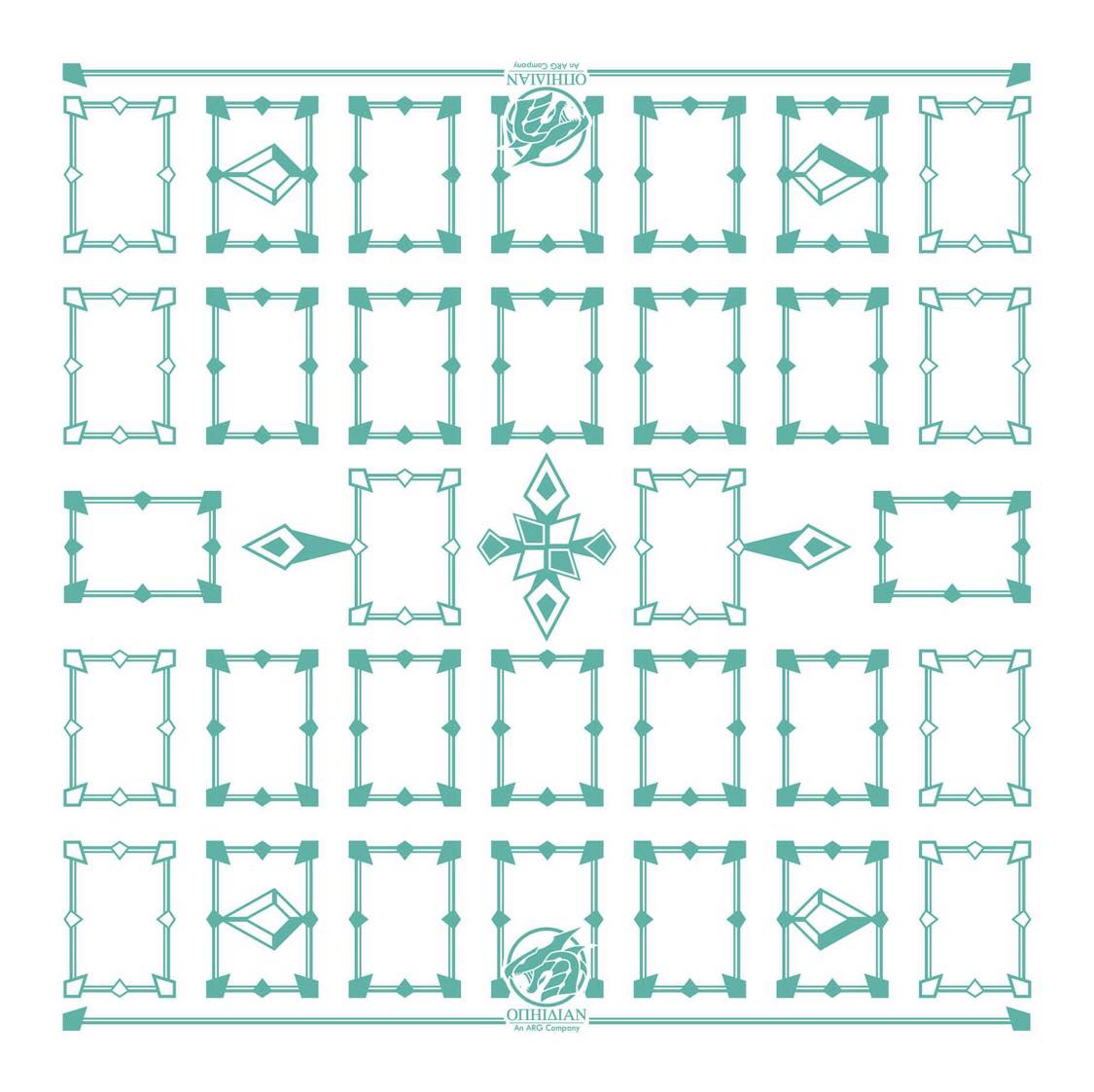 Linked White/Mint 2 Player Cloth Playmat