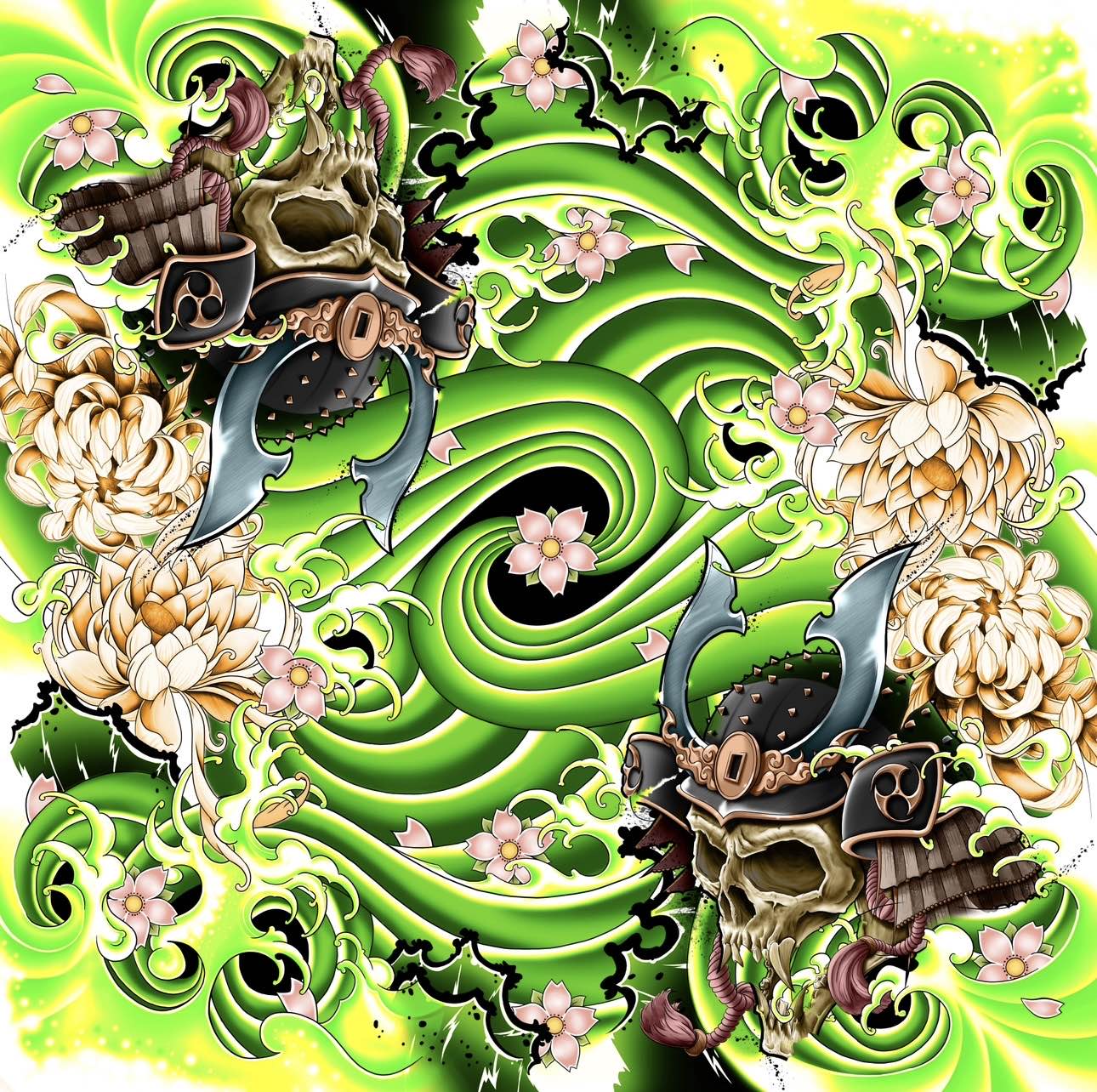 Green Warrior 2 Player Cloth Playmat