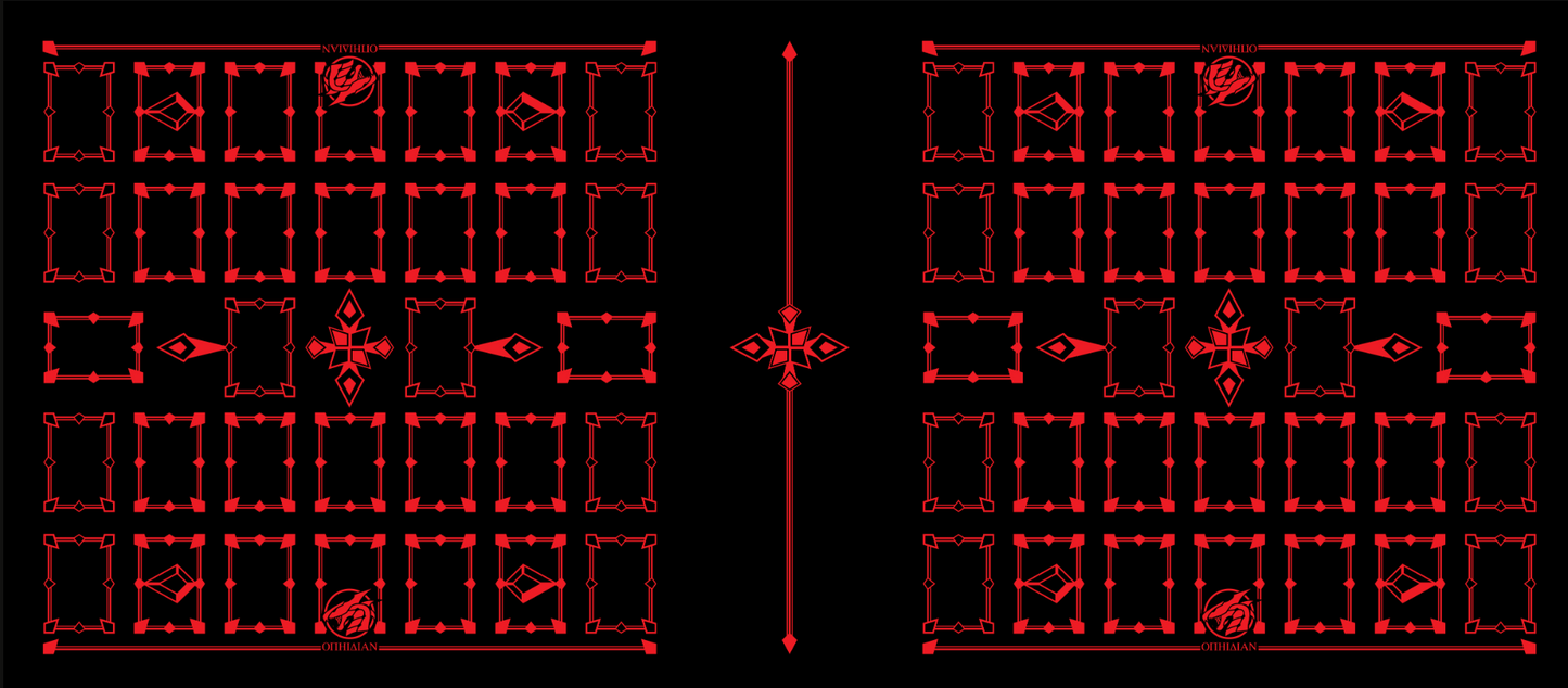 Linked 4 Player Cloth Playmat Black/Red