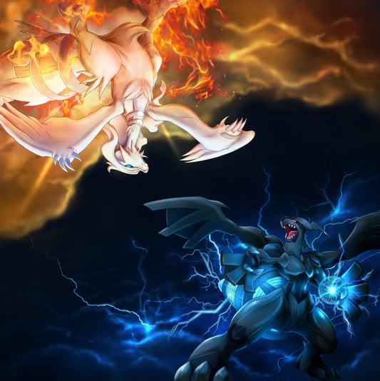 Sun and Moon Dragons 2 Player Cloth Playmat