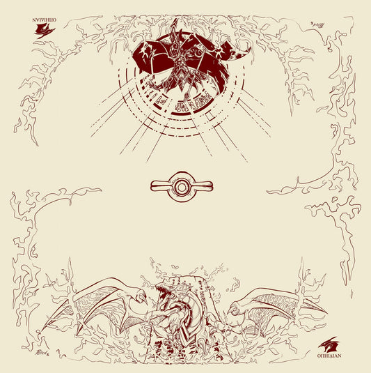 Ancient Rivals 2 Player Cloth Playmat Ivory/Burgundy