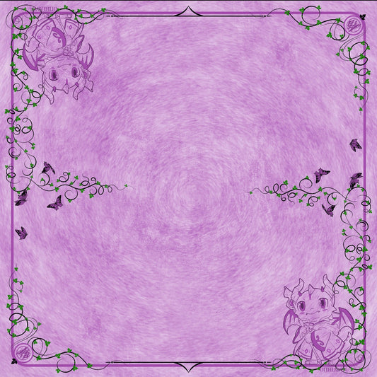 Dragon Mage 2 Player Cloth Playmat Purple