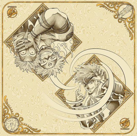 Domain Expansion 2 Player Cloth Playmat Tan