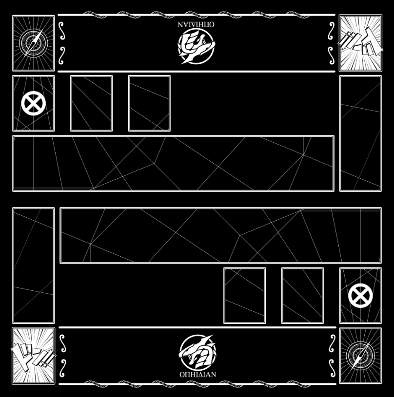 2 Player Cove Playmat Black/White